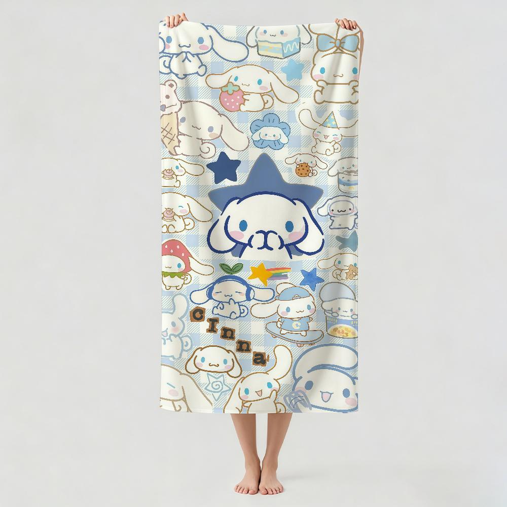 Cartoon cute C-Cinnamoroll Towel Drying Bath Towel Applicable To Light Swimming Camping Yoga Beach Out