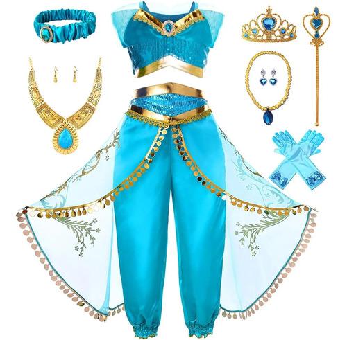 Arabian Princess Costume For Girls 4-5 years синий