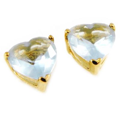 [E3747] - Aqua 'Eternal Hearts' Earrings