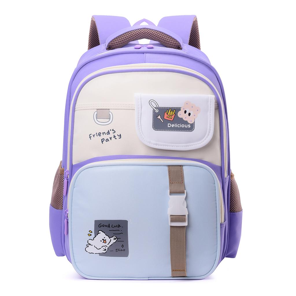 Elementary school bag, light burden reduction spine protection backpack, multi-compartment large-capacity children's schoolbag