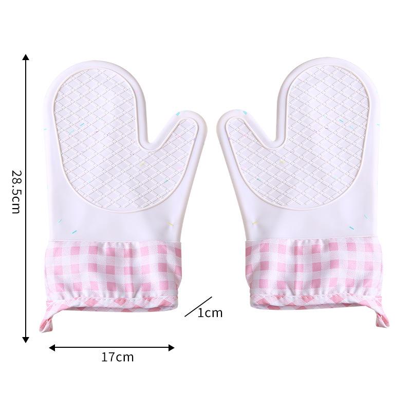 Heat-Resistant Non-Slip Silicone Oven Mitts for Baking