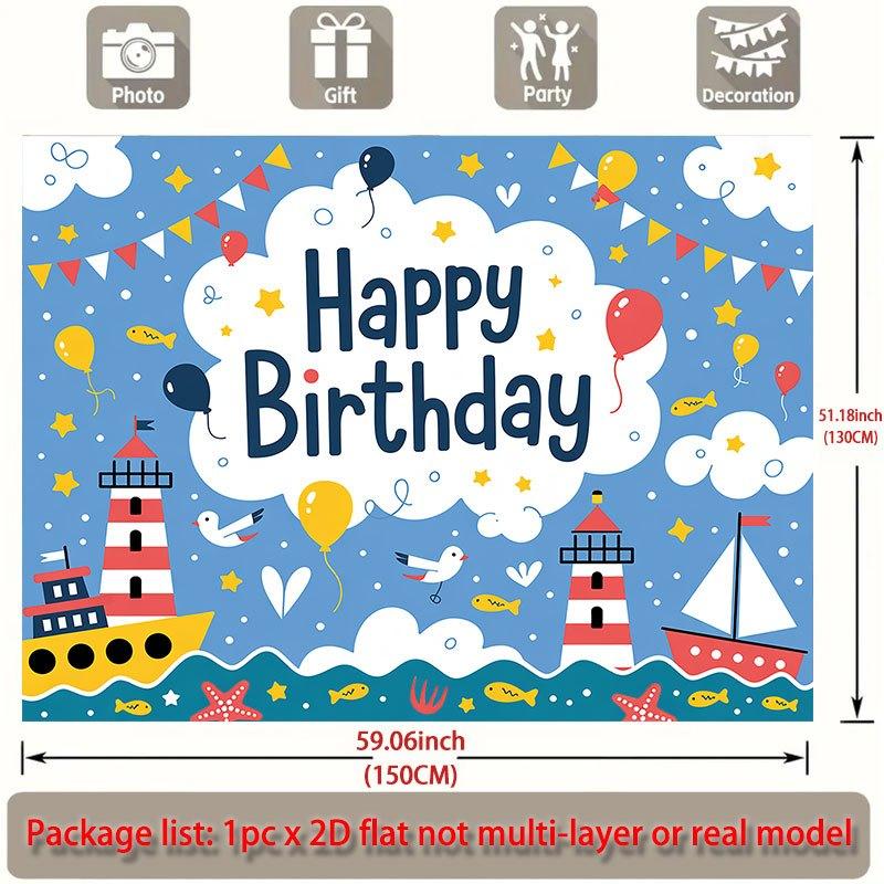 Party Backdrop Flat Nautical Events Wedding Coming Ceremony Four Season Entryway Photo Booth Background Front Door Decor