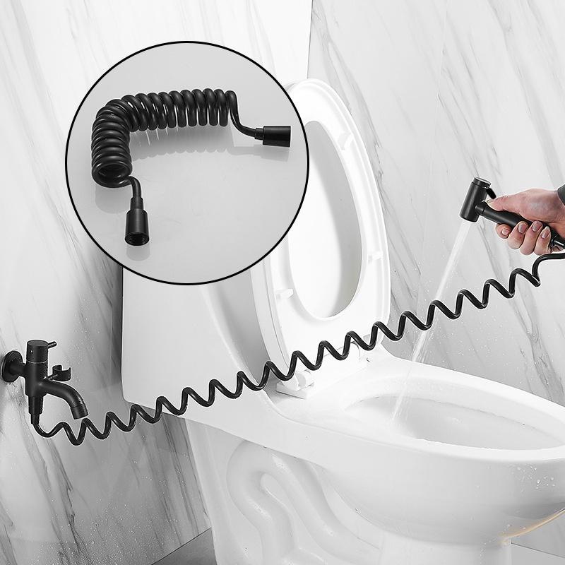 3-in-1 Bathroom Stainless Steel Bidet Spray Brass Tap 2 Functions Toilet Bidet Rinse Set and 2m PVC Hose