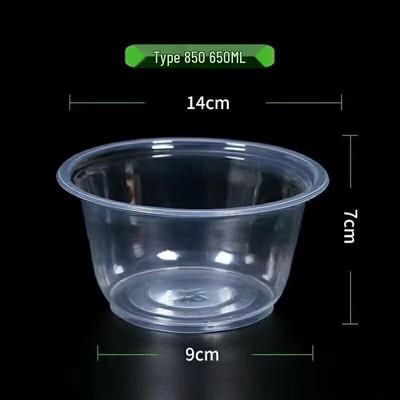 Disposable Round Plastic Bowl with Lid