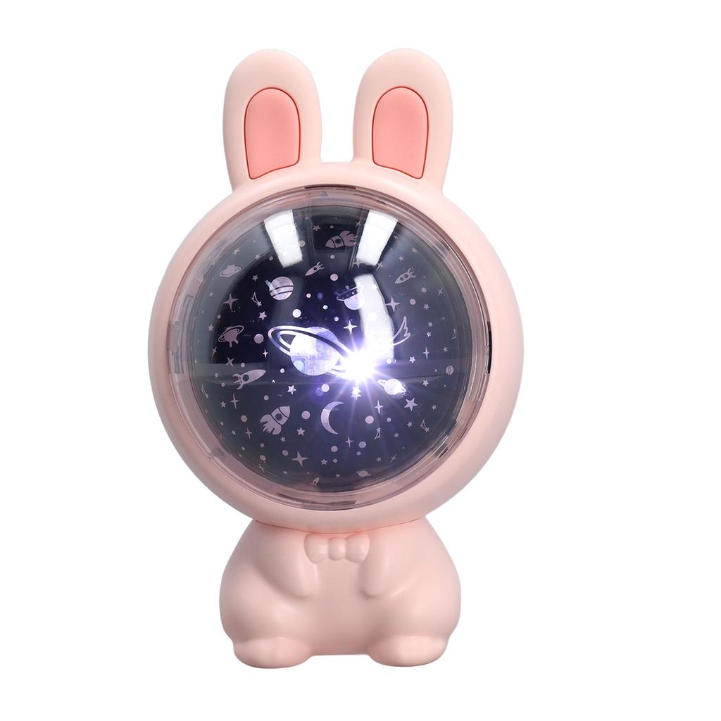 Star Projector Light Rabbit Shape Soft Light Projector Night Light for Home Bedroom Living Room 5V Pink