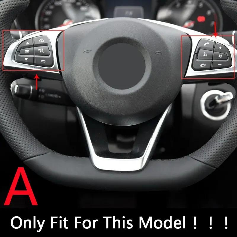 Aluminium Alloy Car Steering Wheel Emblem Circle Decoration Sticker For Mercedes Benz A E Class CLA GLA GLE Interior Accessories
