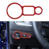 Headlight Switch Trim Sticker for Dodge Challenger 15+ & Charger 10+ Red Carbon