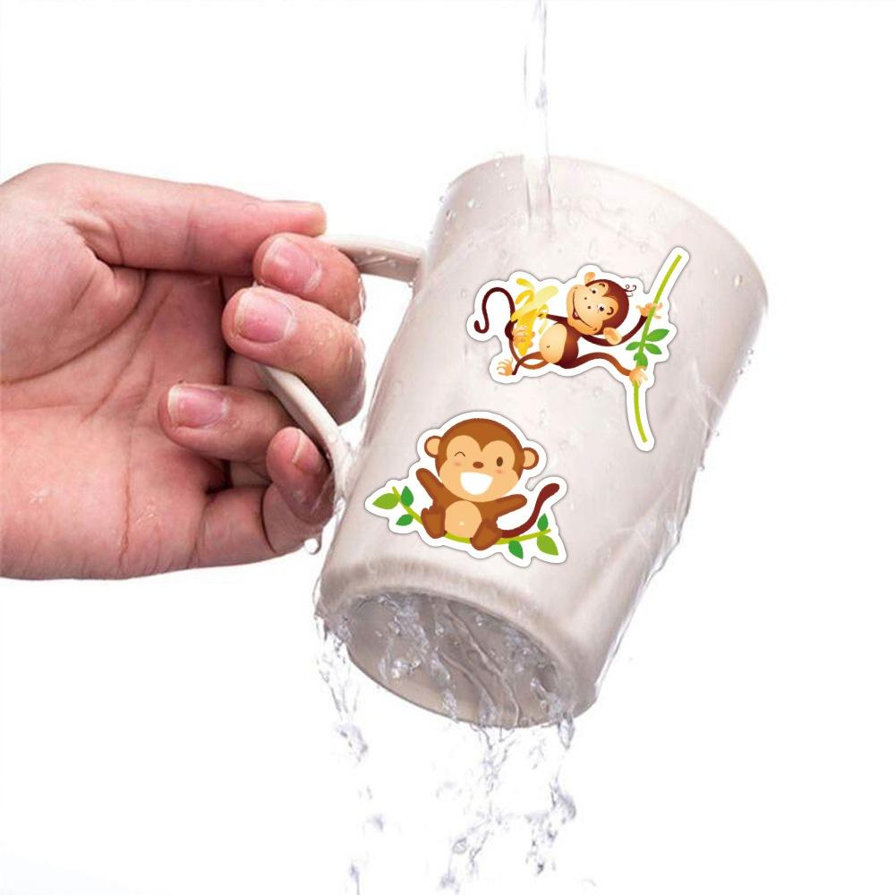 10/50pcs Cute Cartoon Animal Monkey Stickers Graffiti Stickers for DIY Luggage Laptop Skateboard Motorcycle Bicycle Stickers