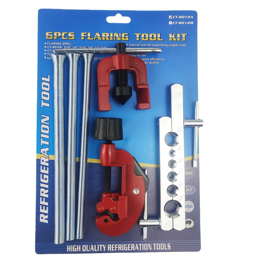 6-Piece Copper Tube Expander & Flaring Tool Set with Spring Tube Bender and Cutter (CT-8012)