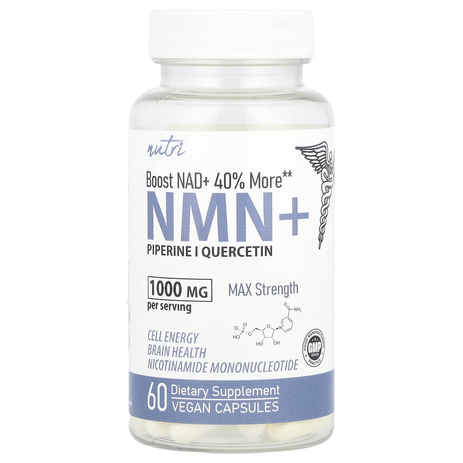 

Nmn+, Max Strength, 60 Veggie Caps