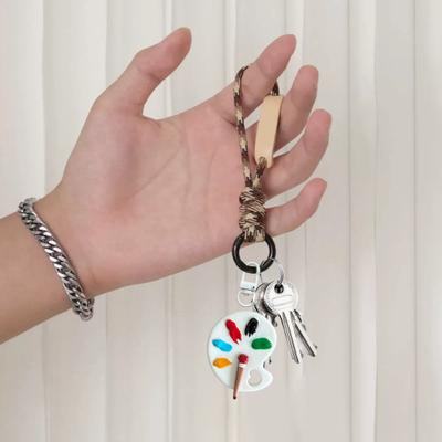 Keychain Pendant Artist Palette Brush Design Keychain Pendant with Metal