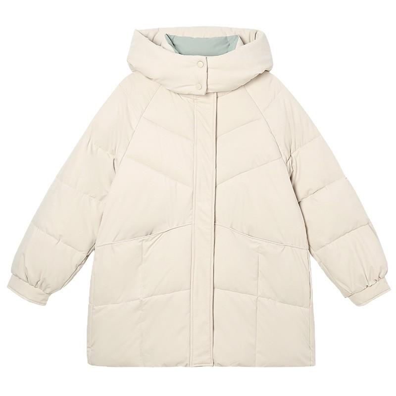 New Hooded Down-padded Jacket for Women, Mid-length Winter Loose Thickened Bread Coat, Cotton-padded Jacket