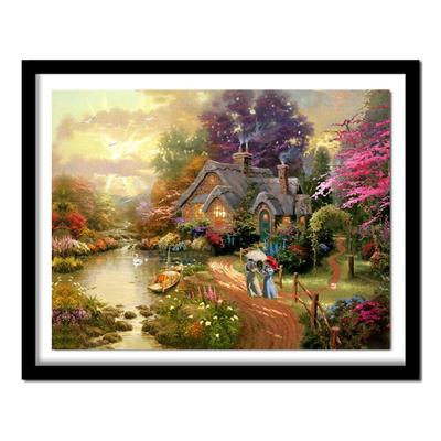 Full Drill Diamond Embroidery Needlework Cross Stitch Rhinestones Wall Picture Needlework Landscape