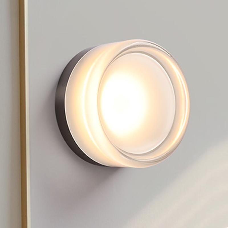 Moderne LED-Wandleuchte Bernstein Gelee Kleine Wandleuchter Nachttisch Zimmerdekor Licht Wohnzimmer Hotel Flur Rauchgrau Beleuchtungskörper