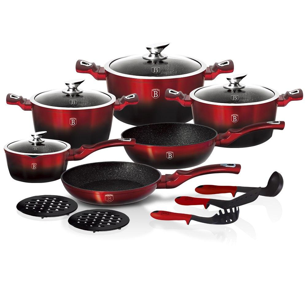 Berlinger Haus Black Burgundy Pots Line 15 Ele Bh-1632