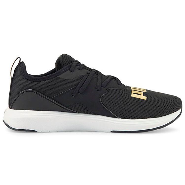 Puma Softride Cruise Bold Black Team Gold Unisex Sneakers 376190-05