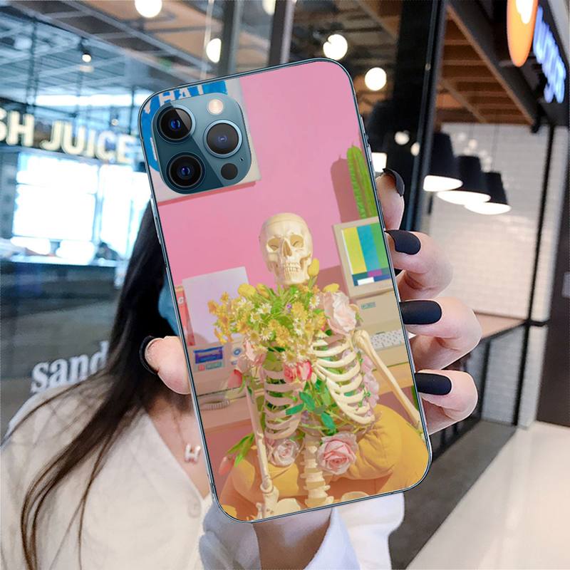 Skeleton Phone Case For Iphone 11 12 13 Pro Max 5s 6s 7 8 Plus X Xr Xs Max Se 2020 13 Mini Case Cover