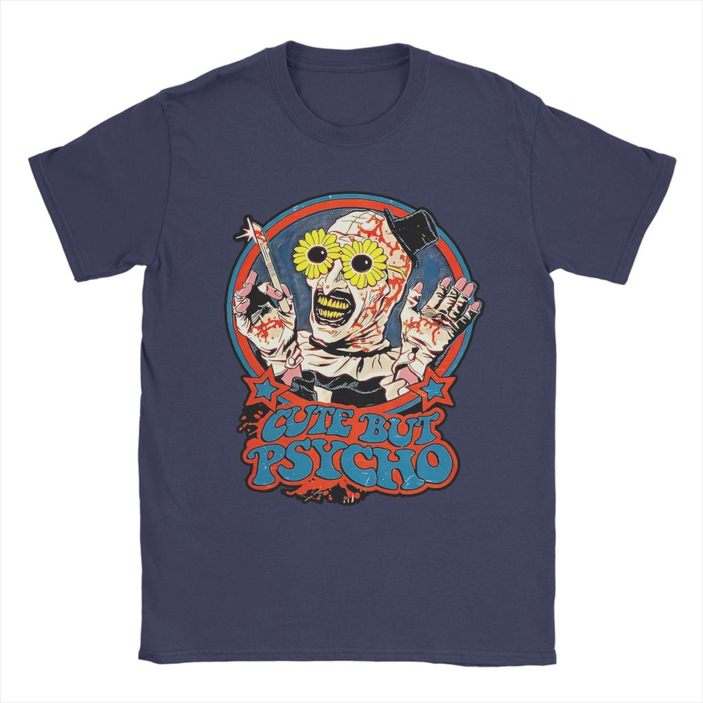 Cute But Psycho Terrifier T Shirt Men Cotton Amazing T-Shirts Crewneck  Tees Short Sleeve Clothes Graphic Printed