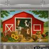 2D Plane 1-piece Children's Fun Rural Farm Background Suitable for Families Offices and Outdoors