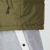 Adidas Logo Print Zip Pocket Detail Hooded Down Jacket Men Outerwear Army-Green HN2093