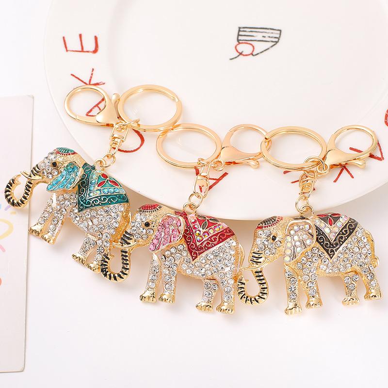 Elephant Car Keychain Cute Animal Female Bag Pendant Exquisite Baby Elephant Keychain