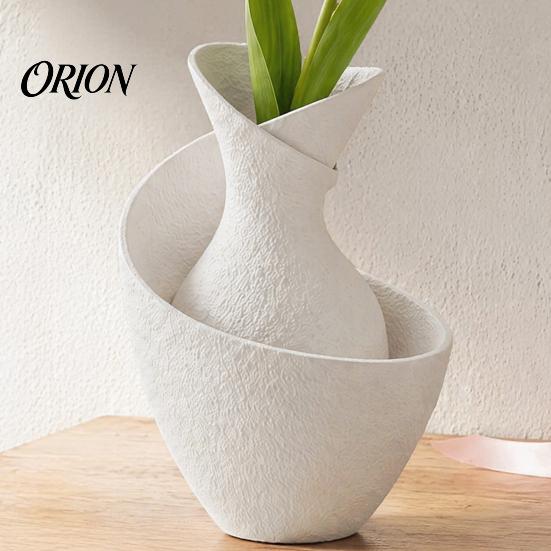 Decorative Vessel for Courtyard Display Minimalist Vase, Modern Flower Vase Living Room Dining Table Versatile Planter Balcony Garden Bedroom,
