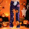 Women's Pants with Drawstring and Halloween Print for Casual Sleepwear