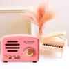 Mini Retro Bluetooth Speaker - Portable, Creative Gift with Radio & Card Insert for Mobile & Computer Use