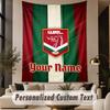 Custom Text Tapestry Wales Rugby Print Wall Tapestry Indoor Living Room Wall Decor