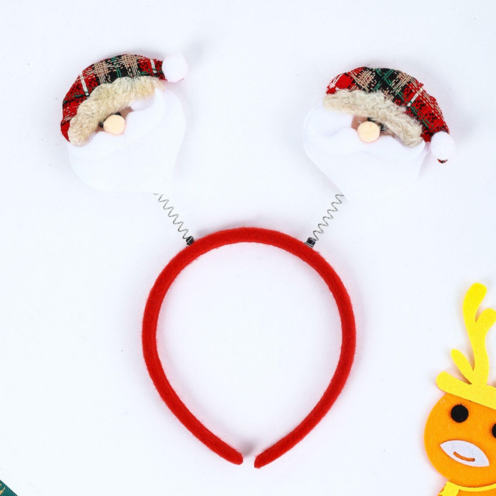 

Рождественский мультипликационный светящийся ободок с оленьими рогами, рождественские украшения для ободок, подарки для вечеринок, заколки для волос с ободок One Size