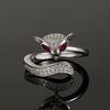 Lindon – bague classique en alliage de cuivre et Zircon, bijoux pour dames, cadeau de fête de promesse de mariage