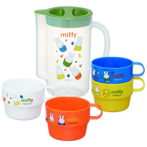 Skater KS32-A Stacking Cups with Case, Set of 4, Miffy 21 Design, Made In Japan