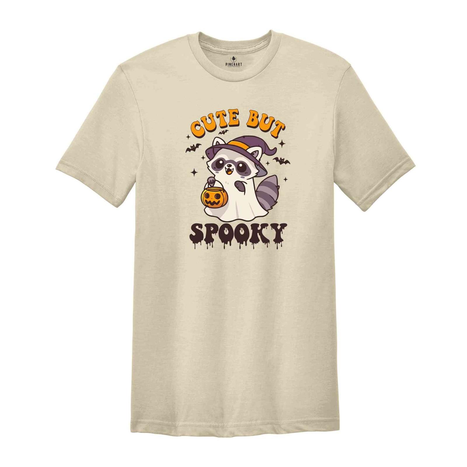 Cute But Spooky Shirt, Halloween Shirt, Racoon Halloween Shirt, Racoon Lover Shi S разноцветный