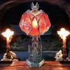 Bat Wings Lamp Gothic Wings of Night Halloween Lamp Vintage Bat Table Lamp with Red Glow Cathedral Base Night Light for Spooky Horror Room Witchy