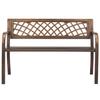 Outdoor Bench Patio Bench 116 Cm Metal Frame PVC Mesh Backrest for Porch