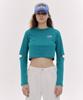 OIOI COLLECTION Elbow Slit Long Sleeve T-Shirt_Blue Green