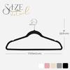 Black Flocked Non-Slip Multi-Functional Anti-Wrinkle Adult Clothes Hanger