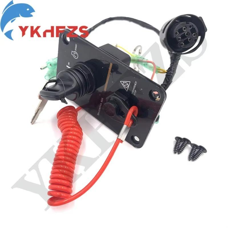 Outboard Single Engine Key Switch Panel, 704-82570-08 Fit for Yamaha Outboard Motors 704 Control Box Mounting Screws Assembly 704-82570-08
