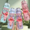 1PC Cowboy Hat Rose Valentine 750ml Color Plastic Sports Water Bottle Leakproof Flip Straw Lid Suitable for Sports Office Home Use