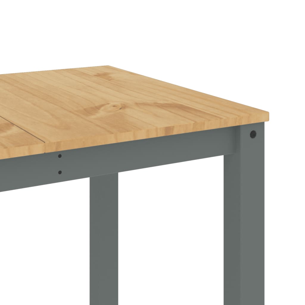 Vidaxl Panama Dining Table, Grey, 160X80X75 Cm, Pine Wood