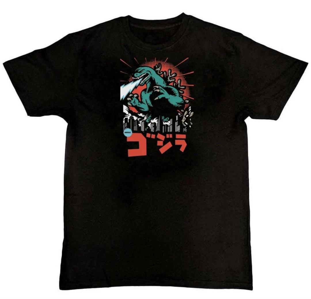 Godzilla Kaiju Monster Graphic Print Unisex Mens 100% Cotton T-shirt Mens Tees Top L