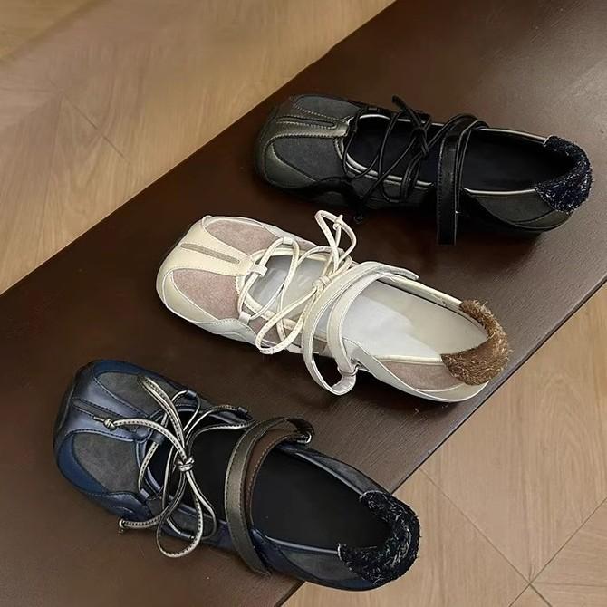 Dream Maker - Rebellious Ballet Velcro Mary Jane Shoes 3cm Versatile Soft Sole Comfortable Single Shoes Women's 2025 New