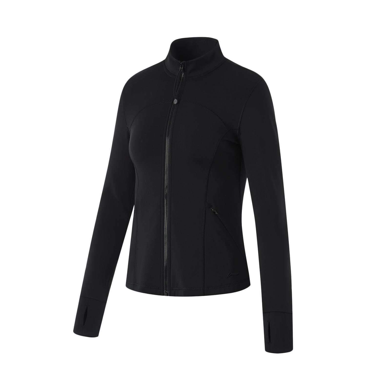 LI-NING Women s Fitness Series Full-Zip Stand Collar Fleece Jacket AWDU622-3 S