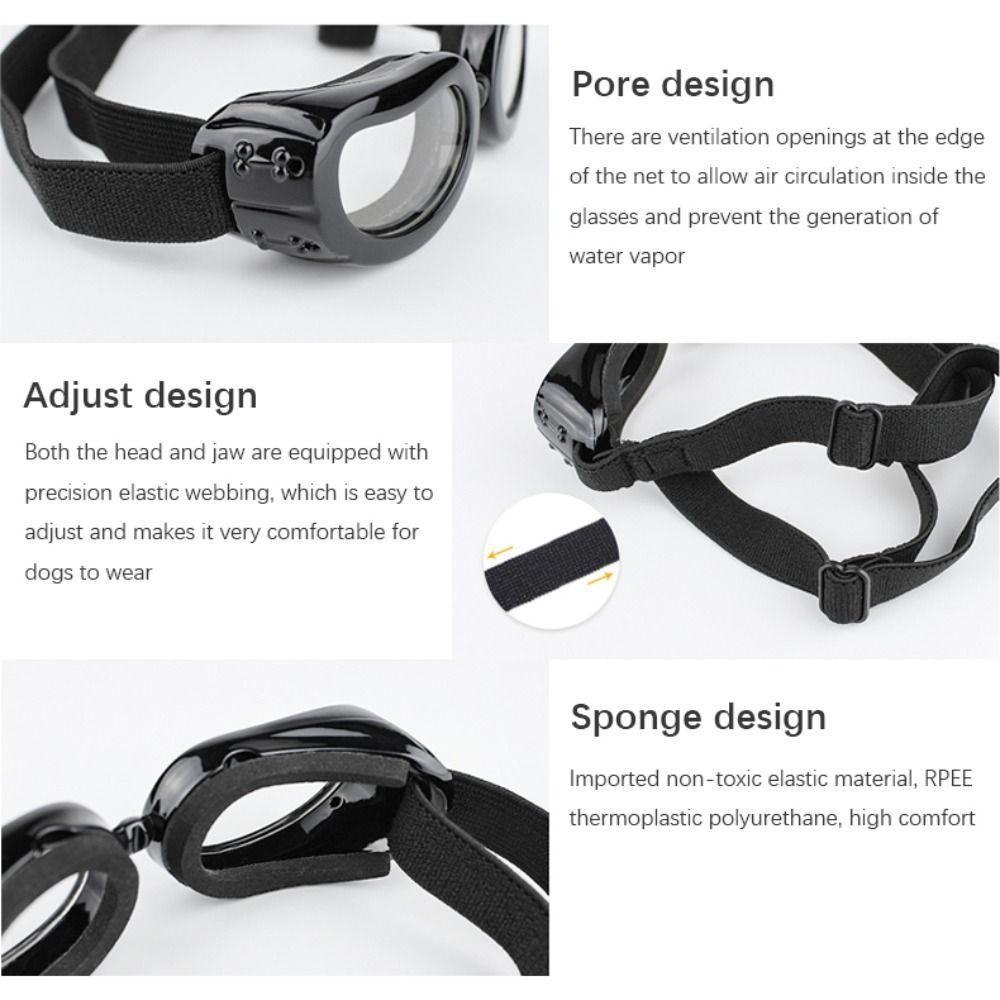 Adjustable Pet Goggles UV Protection Dog Motorcycle Glasses Portable Pet Headwear  Cat Dog