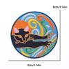 Japanese Cartoon Style Embroidery Patch Iron On Patches For Clothing Stickers Cherry Blossoms Fusible/Sewing Decorate Applique