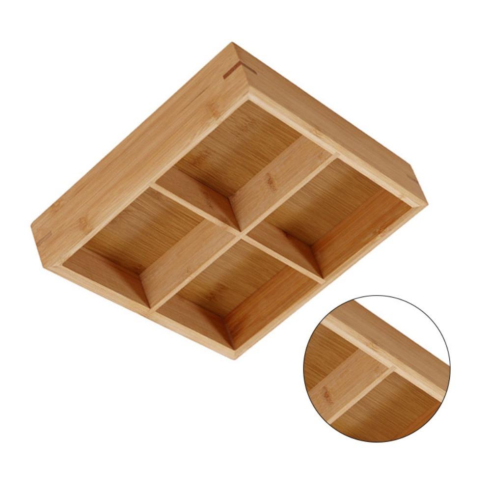 Visible Bamboos Grain Food Platter Independent Separate Snack Tray Display Plate Dish Serving