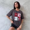 Women's Summer Casual Lazy Design Short Sleeve Letter Print T-Shirt
