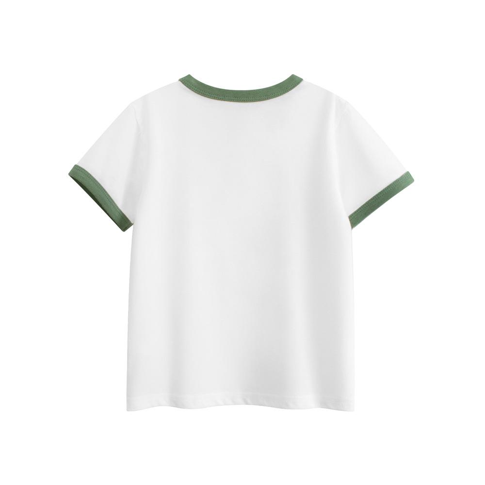Kid's Short-Sleeve Dinosaur T-shirt - 2025 Summer Korean Style Cartoon Top