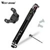 WEST BIKING Portable 160PSI Mini Bike Pump MTB Road Bike Tire Cycling Air Inflator Aluminum Alloy Gauge Hose Cycling Accessories