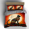 Stylized cat silhouette. Bedding Duvet cover sets Duvet covers Pillowcases gifts (1 * Duvet Cover 2 * Pillowcases, without duvet insert)